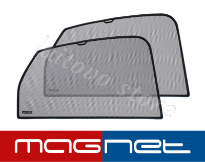 Volkswagen Touran (2006-2010) комплект бескрепёжныx защитных экранов Chiko magnet, задние боковые (Стандарт)